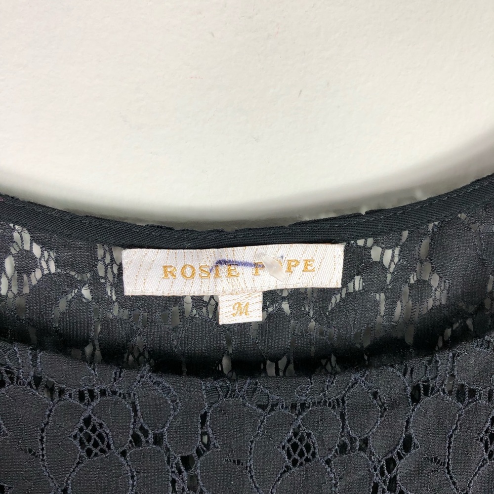 Rosie Pope Maternity Black Dress Lace Pockets 17 - Picture 2 of 6